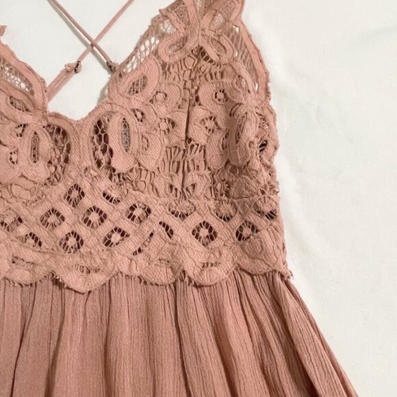 Free People Intimately Adella Slip Dress Rose Mini XS - Picture 10 of 12